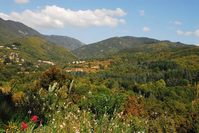 Landscape of Cevennes south of France