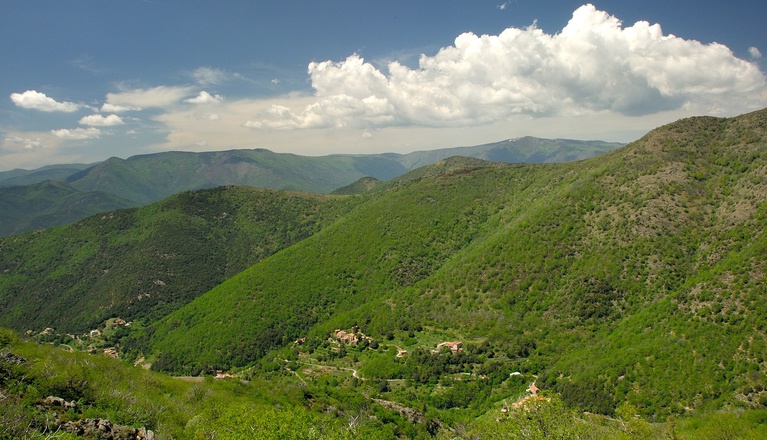 Landscape of the Cevennes in France